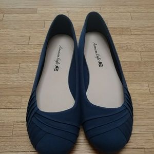 Navy blue flats